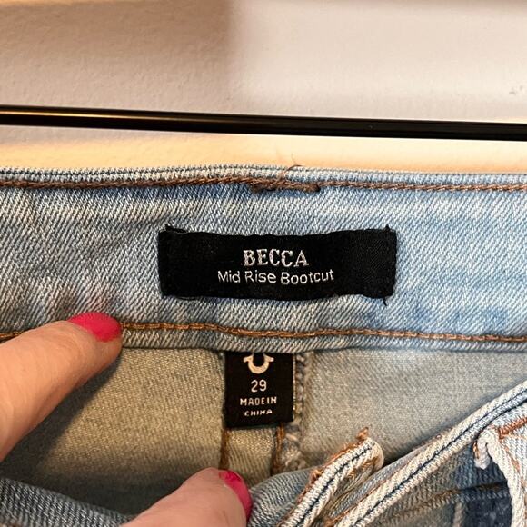 NWT TRUE RELIGION Becca mid rise bootcut jeans light refresh wash, size 29. - Picture 5 of 6